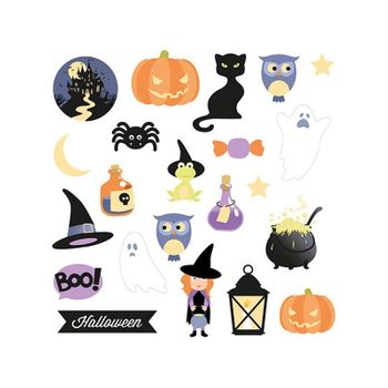 42 Formas Cortadas De Papel - Halloween