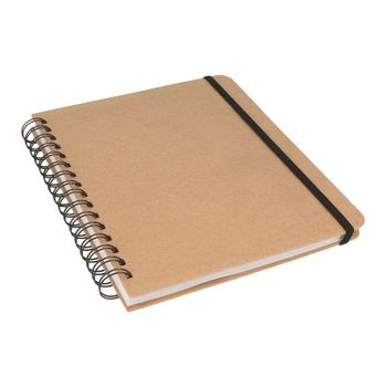 Cuaderno Con Páginas Cuadradas Kraft Y Espirales