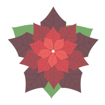 6 Troqueles De Corte Poinsettia 10,8 Cm