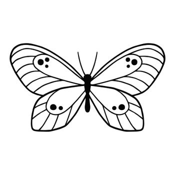 Plantilla De Corte Y Estampado - Mariposa Con Cuentas