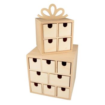 2 Cajas De Madera Para Almacenamiento - Regalos De Navidad