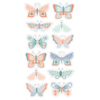 Pegatinas De Mariposas 3d En Colores Pastel