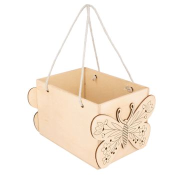 Cesta De Madera Para Mariposas