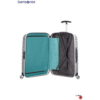 Samsonite Mala/trolley De Viagem Médio 69cm 4 Rodas Spinner Lite-shock Prata