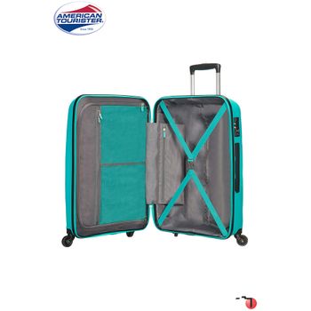 American Tourister Mala De Viagem / Trolley Grande 75cm 4 Rodas Bon Air Turquesa