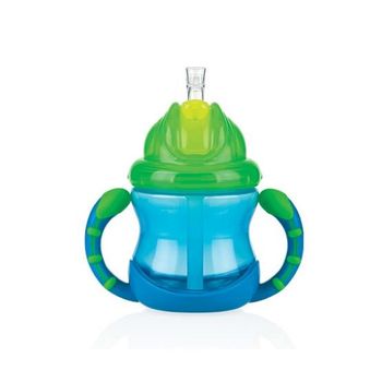 Vaso Para Bebé Flip-it™ Con Doble Asa Azul - 240ml - 12m+