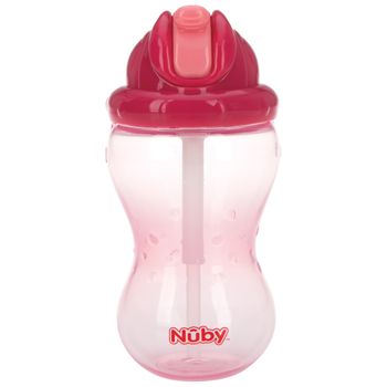 Nuby Botella-vaso Flip-it Rosa. 360 Ml.12m+