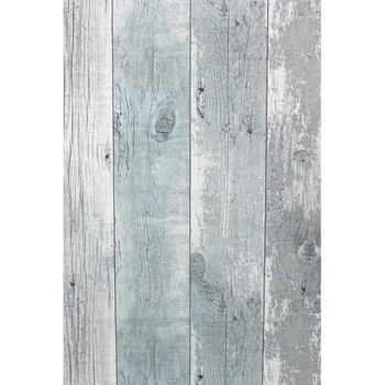 Topchic Papel De Pared Wooden Planks Gris Y Azul Noordwand
