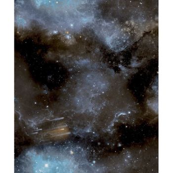 Good Vibes Papel De Pared Galaxy With Stars Azul Y Negro Noordwand