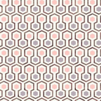 Papel De Pared Good Vibes Hexagon Pattern Rosa Y Morado Noordwand