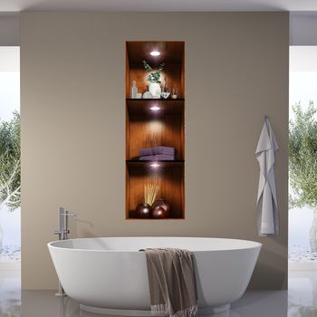 Pegatina De 3d Baño Ambiente De Spa - Adhesivo De Pared - Revestimiento Sticker Mural Decorativo - 30x90cm