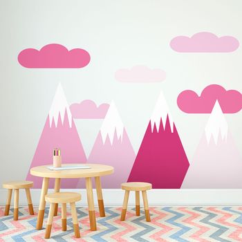 Vinilo Niño Escandinavo De Montaña Shaka - Adhesivo De Pared - Revestimiento Sticker Mural Decorativo - 50x75cm