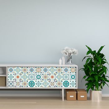 60 Vinilos Muebles De Azulejos Neo - Adhesivo De Pared - Revestimiento Sticker Mural Decorativo - 60x100cm-60stickers10x10cm