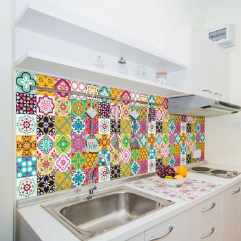 30 Vinilo Baldosas Azulejos Catalia - Adhesivo De Pared - Revestimiento Sticker Mural Decorativo - 50x60cm-30stickers10x10cm