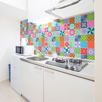 60 Vinilo Baldosas Azulejos Rianah - Adhesivo De Pared - Revestimiento Sticker Mural Decorativo - 90x150cm-60stickers15x15cm