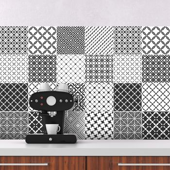 Ambiance 24 azulejos adhesivos de imitación de cemento, diseño azulejo, 7.9  x 7.9 in