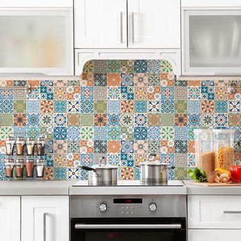 30 Vinilo Baldosas Azulejos Viera - Adhesivo De Pared - Revestimiento Sticker Mural Decorativo - 75x90cm-30stickers15x15cm