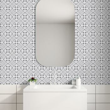 9 Vinilos Azulejos Ancelina - Adhesivo De Pared - Revestimiento Sticker Mural Decorativo - 45x45cm-9stickers15x15cm