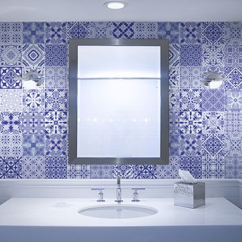 9 Vinilos Azulejos Zacharia - Adhesivo De Pared - Revestimiento Sticker Mural Decorativo - 30x30cm-9stickers10x10cm