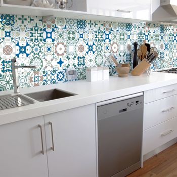 30 Vinilo Baldosas Azulejos Cyndia - Adhesivo De Pared - Revestimiento Sticker Mural Decorativo - 75x90cm-30stickers15x15cm