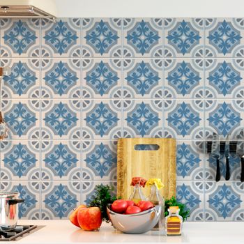 30 Vinilo Baldosas Azulejos Tosca - Adhesivo De Pared - Revestimiento Sticker Mural Decorativo - 75x90cm-30stickers15x15cm