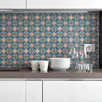 30 Vinilo Baldosas Azulejos Electra - Adhesivo De Pared - Revestimiento Sticker Mural Decorativo - 75x90cm-30stickers15x15cm