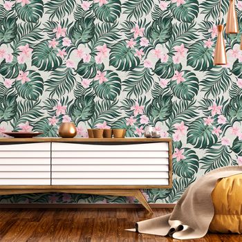 Vinilo Papel Tapiz Tropical El Alto - Adhesivo De Pared - Revestimiento Sticker Mural Decorativo - 40x40cm