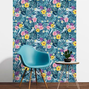 Vinilo Papel Tapiz Tropical Quesada - Adhesivo De Pared - Revestimiento Sticker Mural Decorativo - 40x40cm