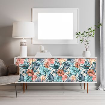 Vinilo Muebles Tropical Villavicencio - Adhesivo De Pared - Revestimiento Sticker Mural Decorativo - 40x60cm