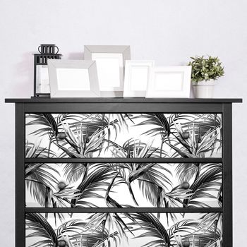 Vinilo Muebles Tropical Sakoniko - Adhesivo De Pared - Revestimiento Sticker Mural Decorativo - 40x60cm