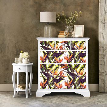 Vinilo Muebles Tropical Ronzho - Adhesivo De Pared - Revestimiento Sticker Mural Decorativo - 40x60cm