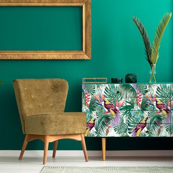 Vinilo Muebles Tropical Udarat - Adhesivo De Pared - Revestimiento Sticker Mural Decorativo - 40x60cm