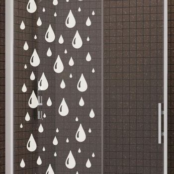 Pegatina Ducha Pequenas Lluvia Dulce - Adhesivo De Pared - Revestimiento Sticker Mural Decorativo - 150x45cm