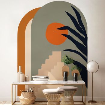 Papel Pintado Prepegado - Arca Del Desierto Gigante - Adhesivo De Pared - Revestimiento Sticker Mural Decorativo - L-h127xl90cm