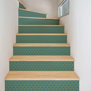 Vinilo Escalera Bine X 2 - Adhesivo De Pared - Revestimiento Sticker Mural Decorativo - 42cmx147cm-2bandesde21cmx147cm