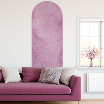 Papel Pintado Prepegado Arco Rosa Acuarela - Adhesivo De Pared - Revestimiento Sticker Mural Decorativo - Xl-h185xl60cm