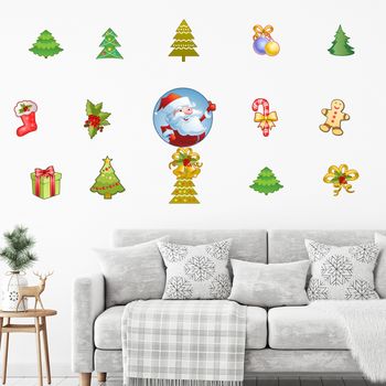 Vinilo Navidad Todos Los Artículos De Navidad - Adhesivo De Pared - Revestimiento Sticker Mural Decorativo - 100x155cm