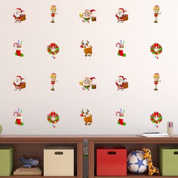 Vinilo Navidad Sorpresas De Navidad - Adhesivo De Pared - Revestimiento Sticker Mural Decorativo - 110x145cm