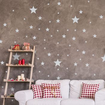 Vinilo Paquete De 130 Estrellas - Adhesivo De Pared - Revestimiento Sticker Mural Decorativo - 115x210cm