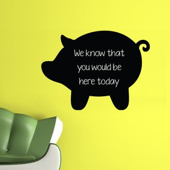 Vinilo Cerdito - Adhesivo De Pared - Revestimiento Sticker Mural Decorativo - 75x100cm