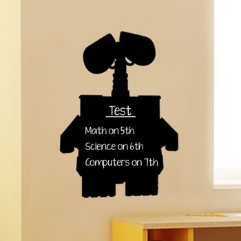 Vinilo Robot Silueta - Adhesivo De Pared - Revestimiento Sticker Mural Decorativo - 135x95cm