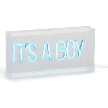 Caja Luminosa Fluorescente It's A Boy Azul Childhome