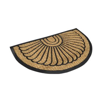 Felpudo Semicircular De Fibra De Coco Negro 50x80 Cm Vidaxl con Ofertas en  Carrefour