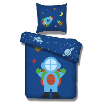 Juego De Funda De Cama Astronauta Algodón 195x85 Cm Vipack