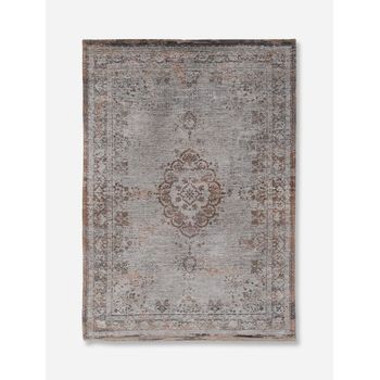 Medallion Design - Fading World Medallion Rug - Made In Belgium - Jacquard Flatweave Mecánico - Acabado A Mano - Antideslizante Natural - 100% Algodón - Grey Ebony - 80 X 150 Cm