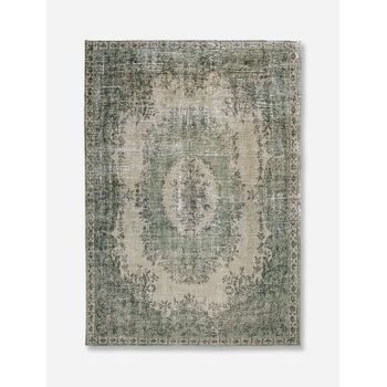 Da Mosto Design - Alfombra Palazzo Old Medallion - Hecha En Bélgica  - Acabado A Mano - Antideslizante Natural - 85% Algodón - 15% Poliéster - Verde Este - 170 X 240 Cm