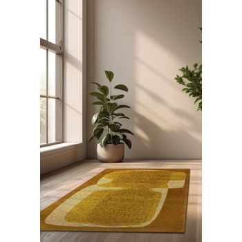 Alfombra - Colección Poum Poum Beneffito - Curry - Alfombra - Amarillo - 80x150cm