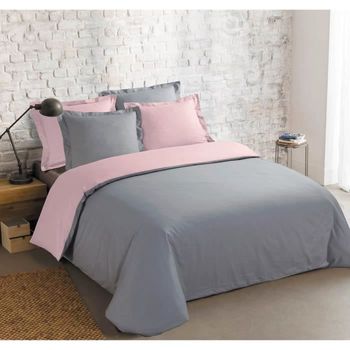 Vision Funda Nórdica Bicolor 100% Algodón - 1 Funda Nórdica 220 X 240 Cm +  2 Fundas De Almohada 65 X 65 Cm - Gris Topo Y Blanco con Ofertas en  Carrefour