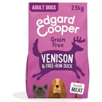 Edgard & Cooper Grain-free Adult Carne De Venado Y Pato Pienso Para Perros Adultos Hipoalergénico Y Sin Cereales 2.5kg