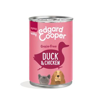 Edgard & Cooper Grain-free Puppy Pato Y Pollo Frescos Comida Húmeda Para Perro 400gr